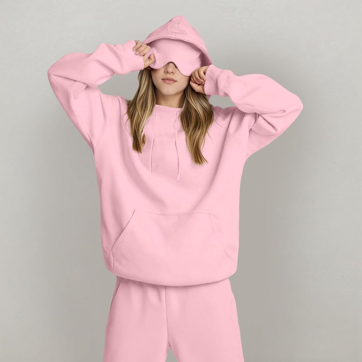 Damesmode effen kleur hoodie top