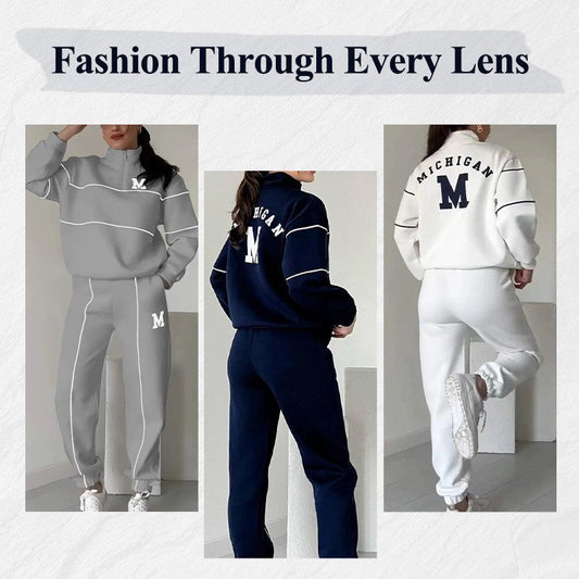 Womens 2 Piece Outfits Lounge Hoodless Pullover Sweatshirt