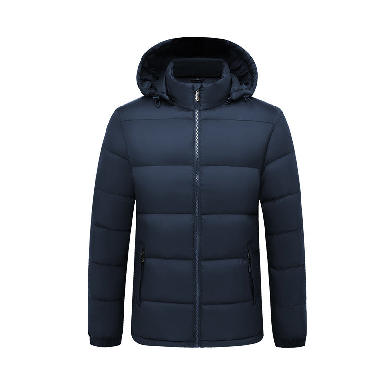 Hooded Cotton Jacket Men's Warm Quilted Jacket