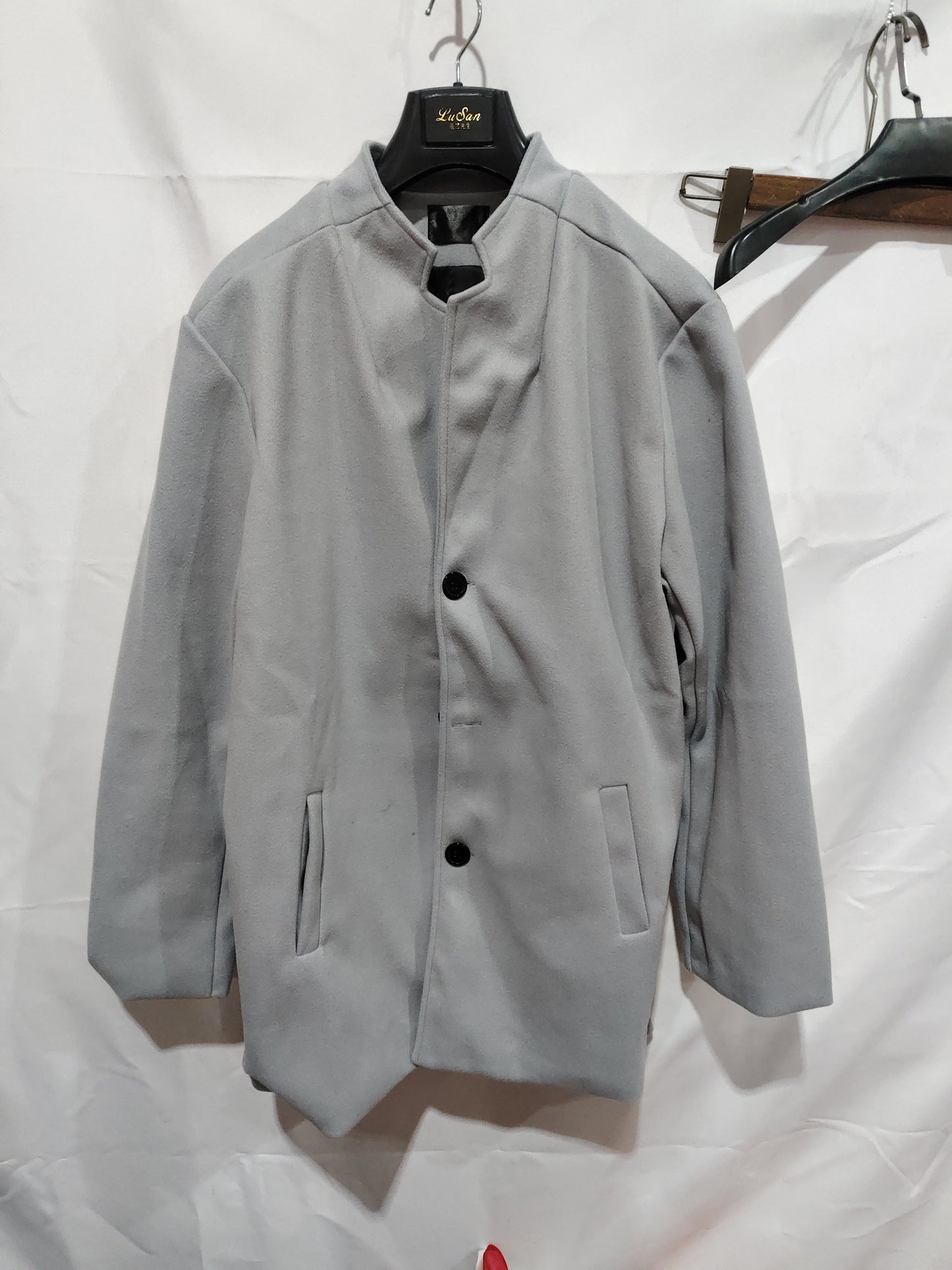 Men's Slim Coat Fashion Single-breasted Solid Color Business Jackets Fall And Winter Tops Outwear Clothing