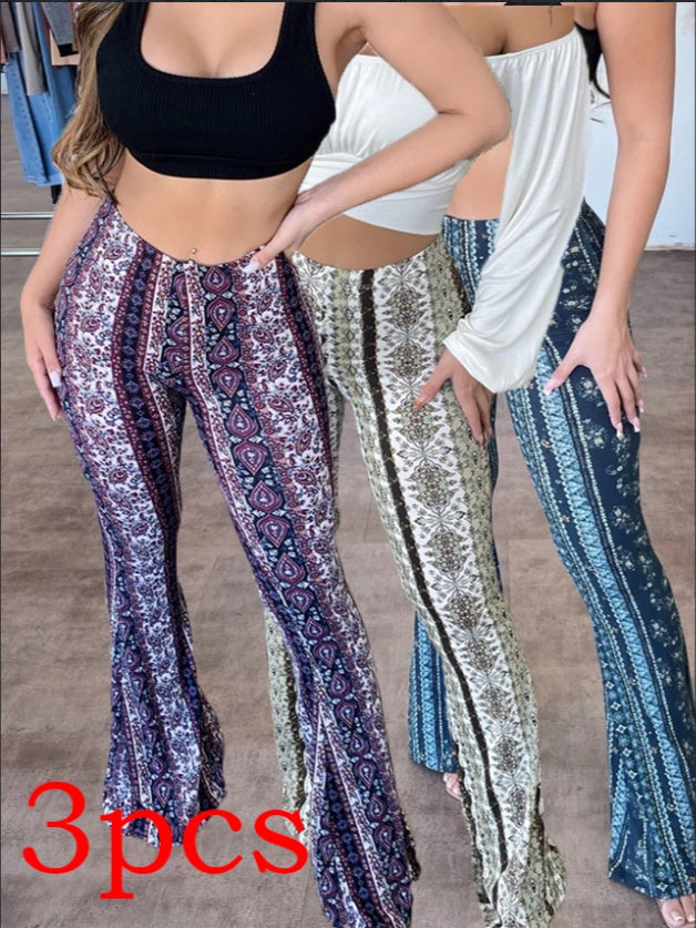 Nauwsluitende, elastische broek met print, slim fit, sexy, dameskleding
