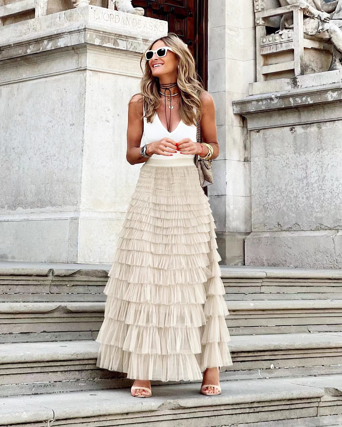 Layered Ruffles Cake Skirt Summer Fashion