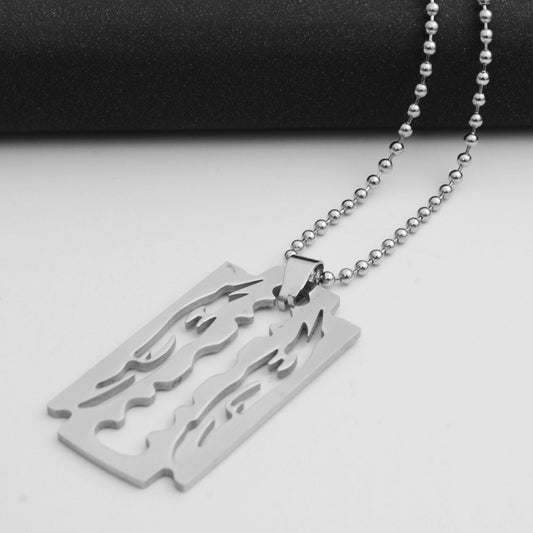 men chain stainless steel Blade necklaces