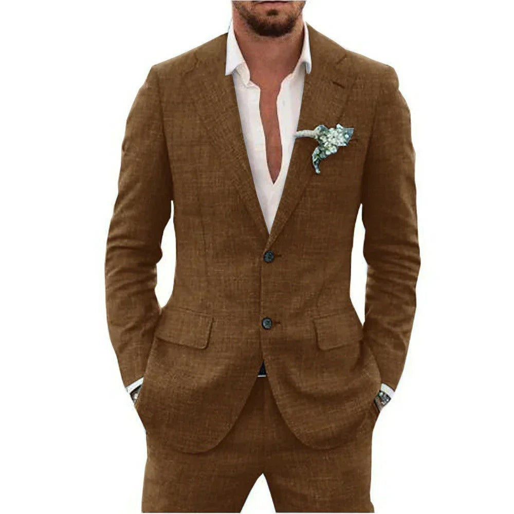 Men's Two-piece Suit Casual Daily Slim Fit