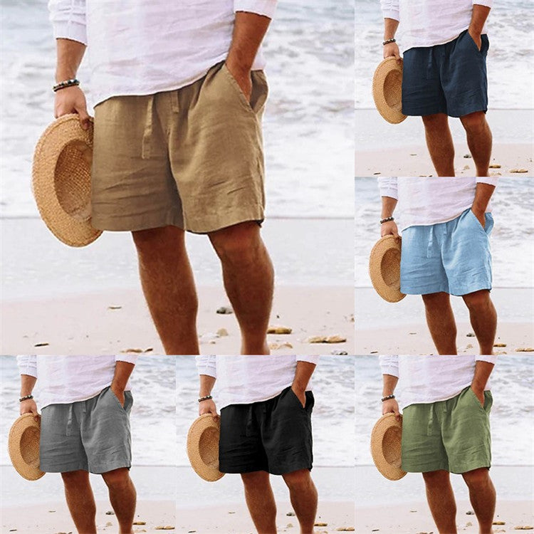 Fashion Personality Men's Shorts Cotton Hemp