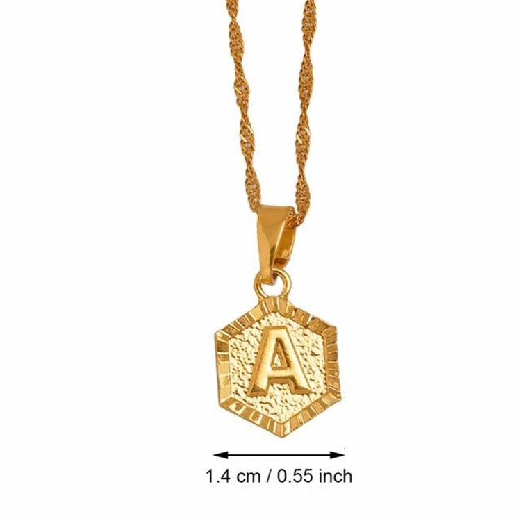 New Accessories 26 Capital English necklace for women and men stainless steel necklace with 18K gold clavicle