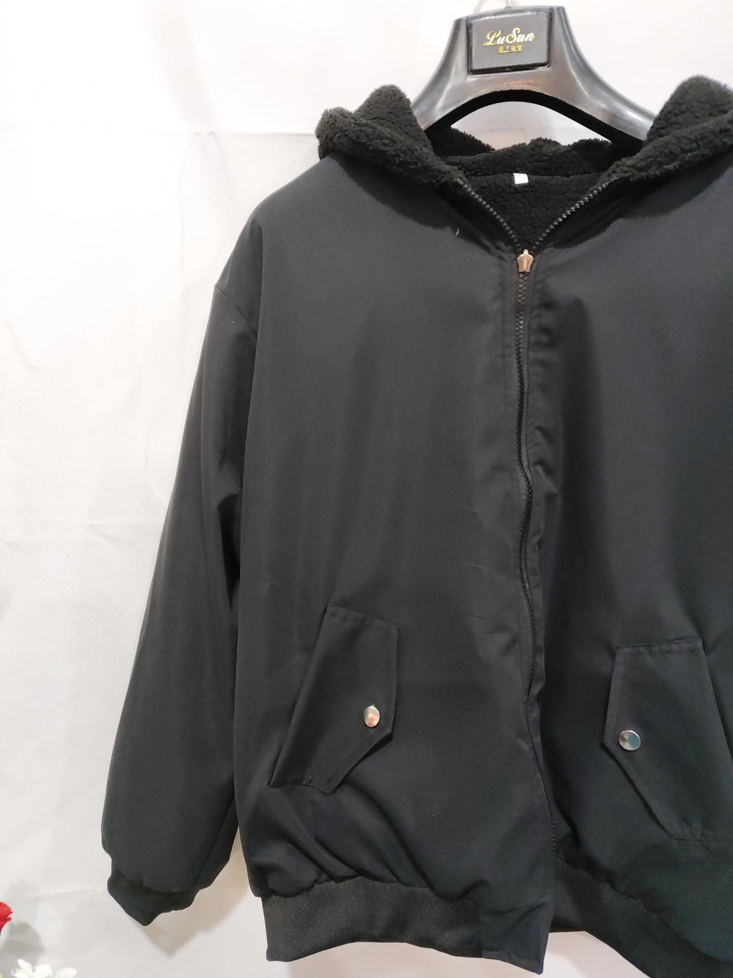 Simple, Loose And Thickened Cotton Coat On Both Sides