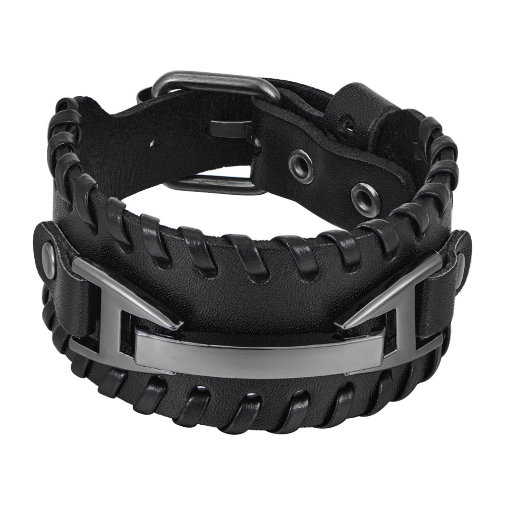 Genuine Leather Macrame Bracelet Braided For Men