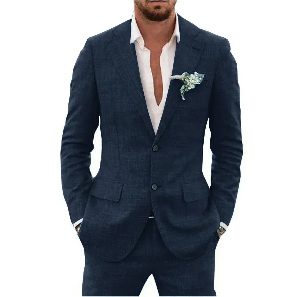 Men's Two-piece Suit Casual Daily Slim Fit