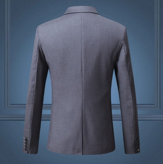 Spring And Autumn Solid Color Casual One Button Men's Small Suit