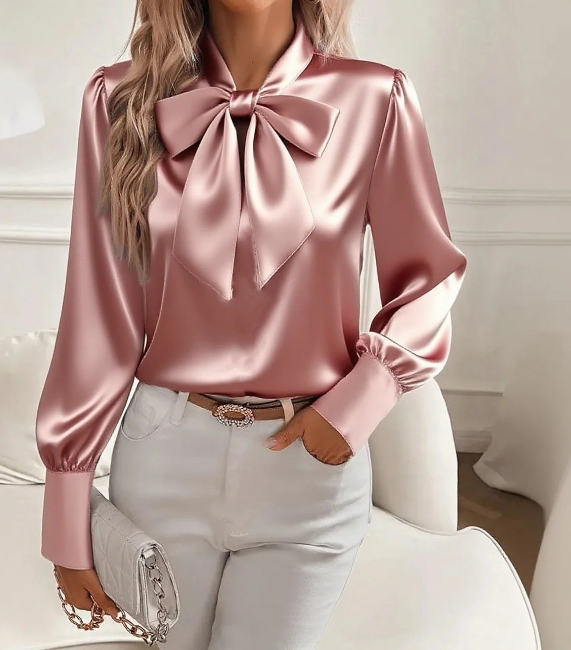 Bow-tie Blouse Women Fashion