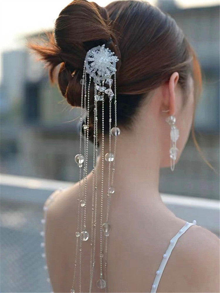 Niche High-grade Extra Long Tassel Hair Accessories For Women