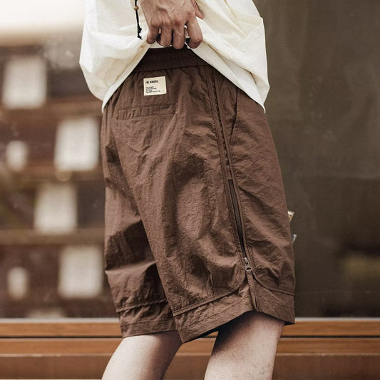 Summer Thin Trendy Brand Loose Breathable Mens Casual Cropped Pants