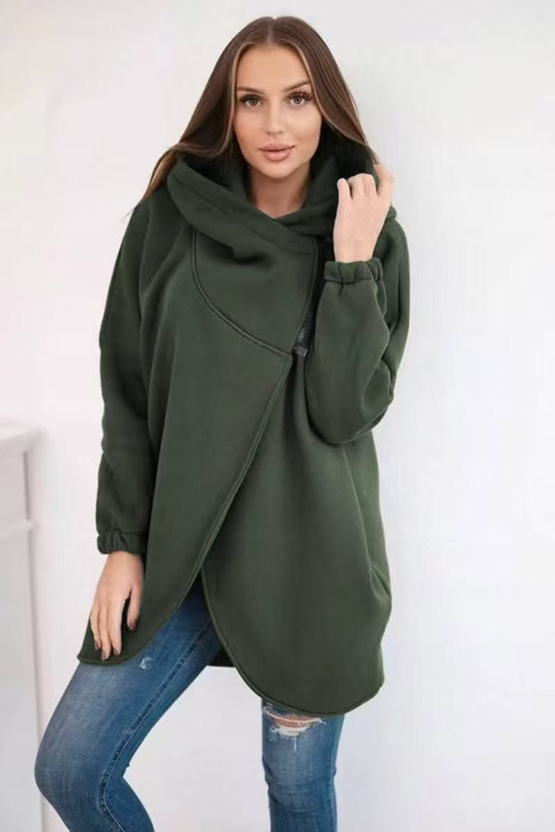 Women's Plus Size Solid Color Coat