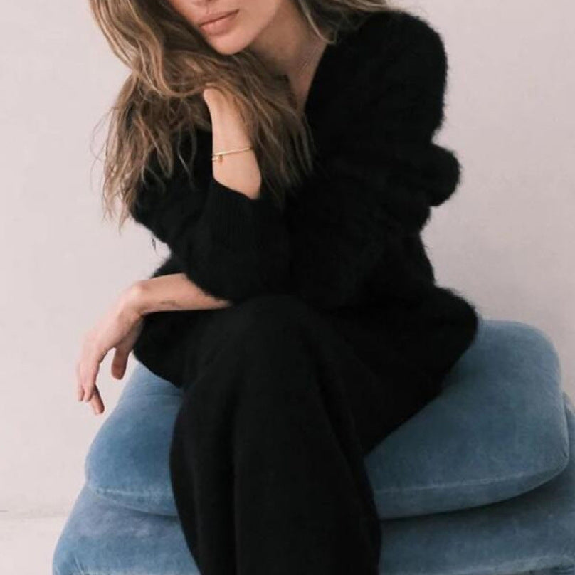 Losvallend vest met V-hals en knoopsluiting, herfst/wintermode, gebreide top met enkele rij knopen, dameskleding