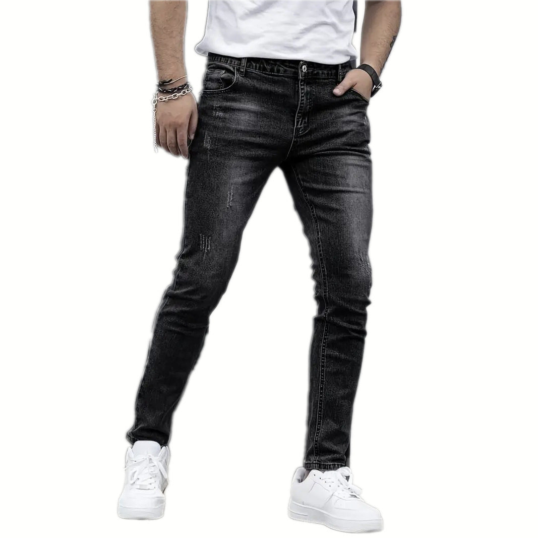 Stretch Men's Casual Solid Color Jeans