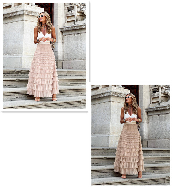 Layered Ruffles Cake Skirt Summer Fashion