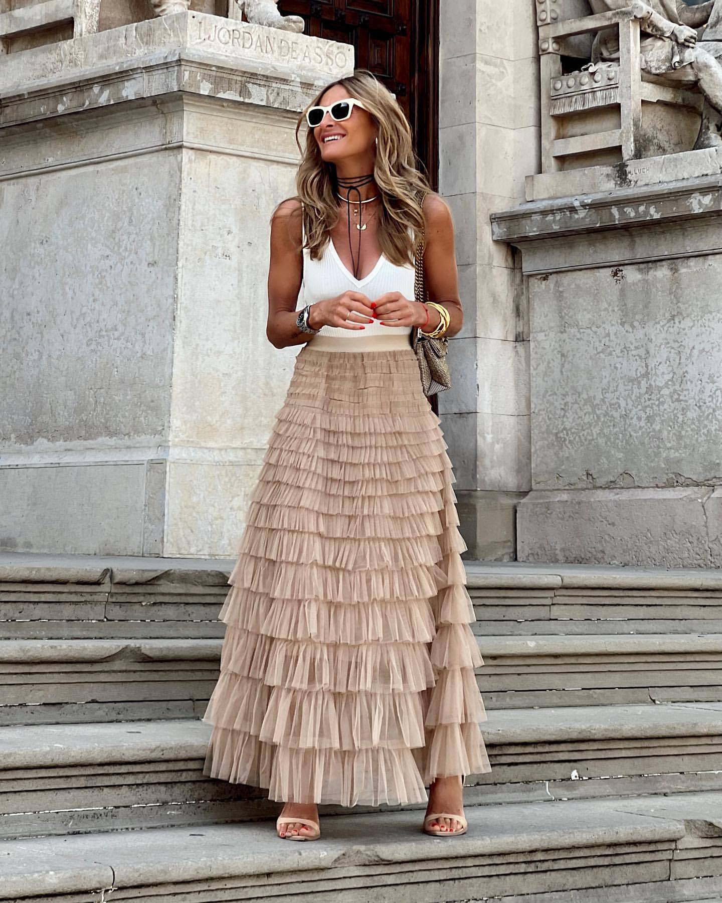 Layered Ruffles Cake Skirt Summer Fashion
