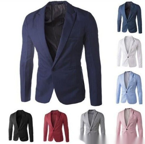 Fashion Men's Casual Single-breasted Small Suit