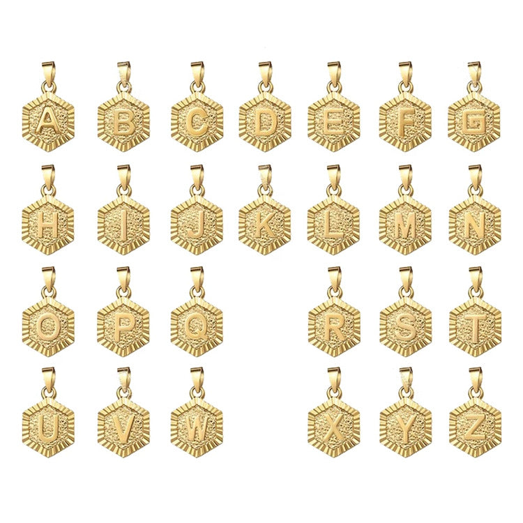 New Accessories 26 Capital English necklace for women and men stainless steel necklace with 18K gold clavicle