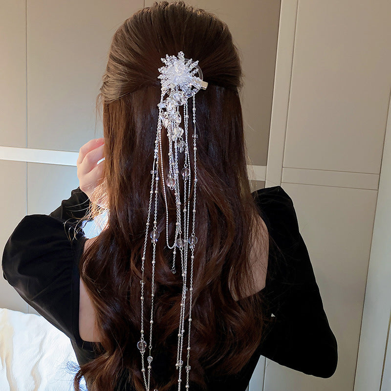 Niche High-grade Extra Long Tassel Hair Accessories For Women