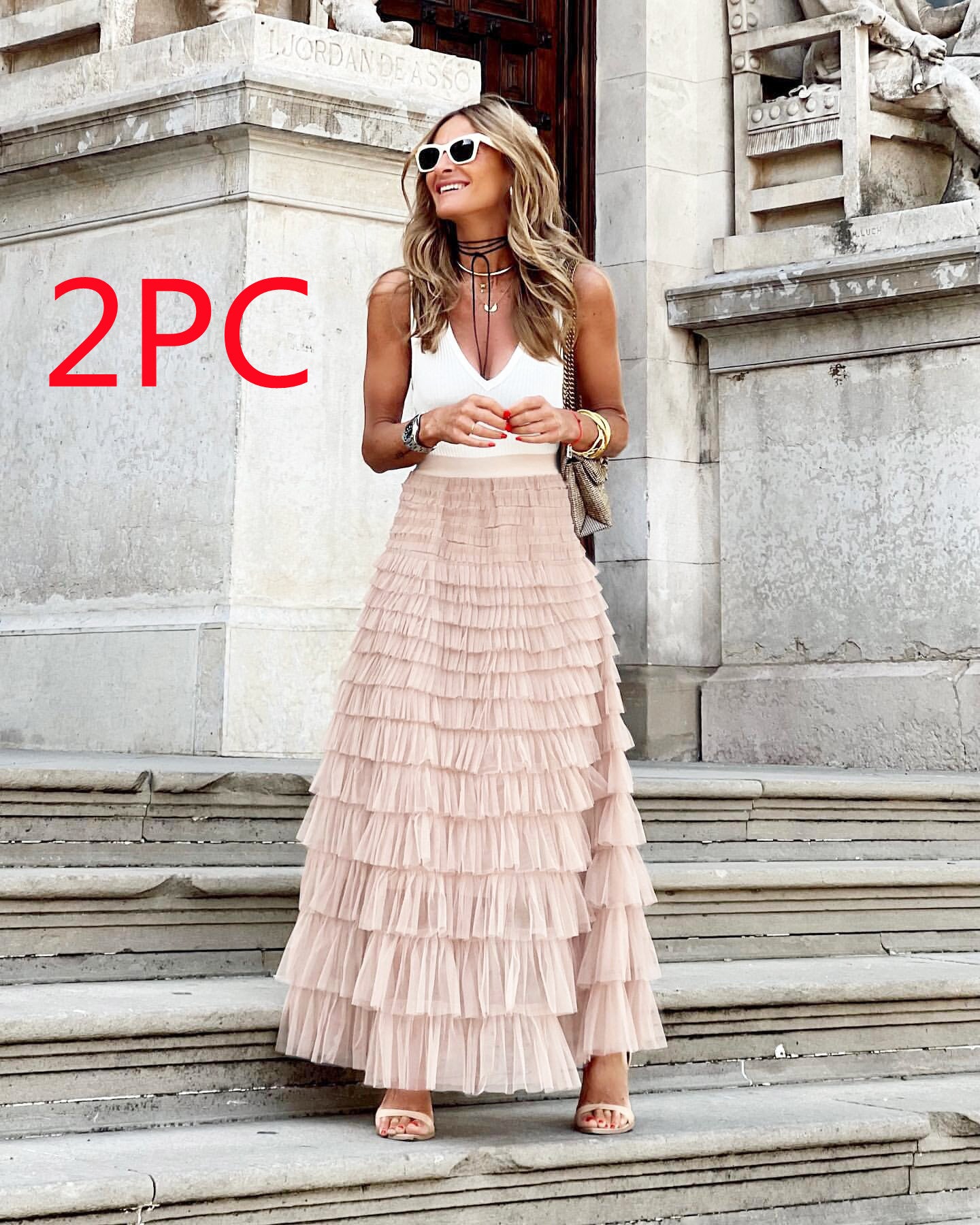 Layered Ruffles Cake Skirt Summer Fashion