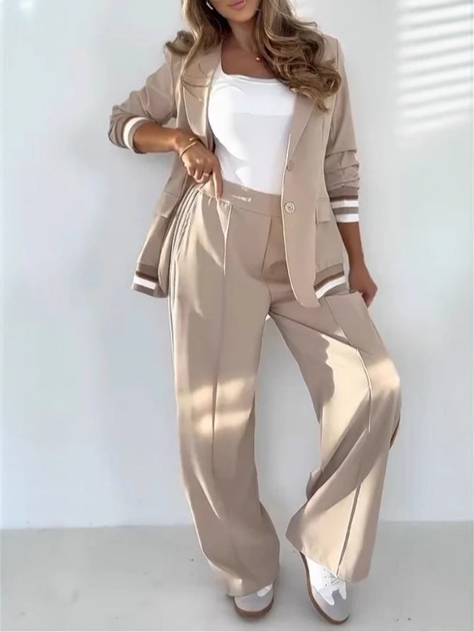 2 Pcs Set Women Suit Coat Pants Suit