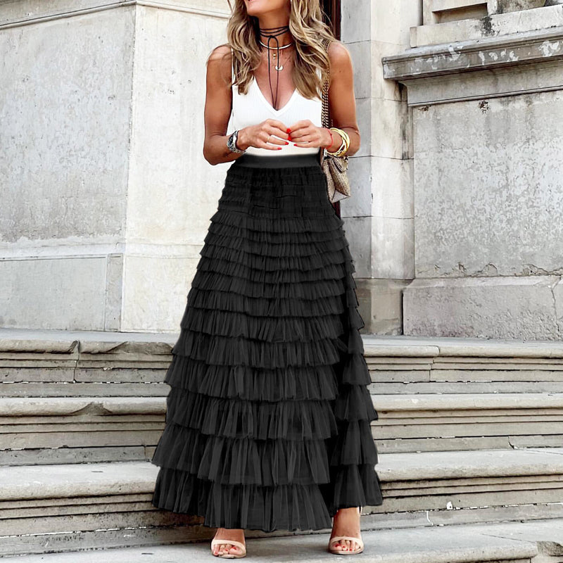 Layered Ruffles Cake Skirt Summer Fashion