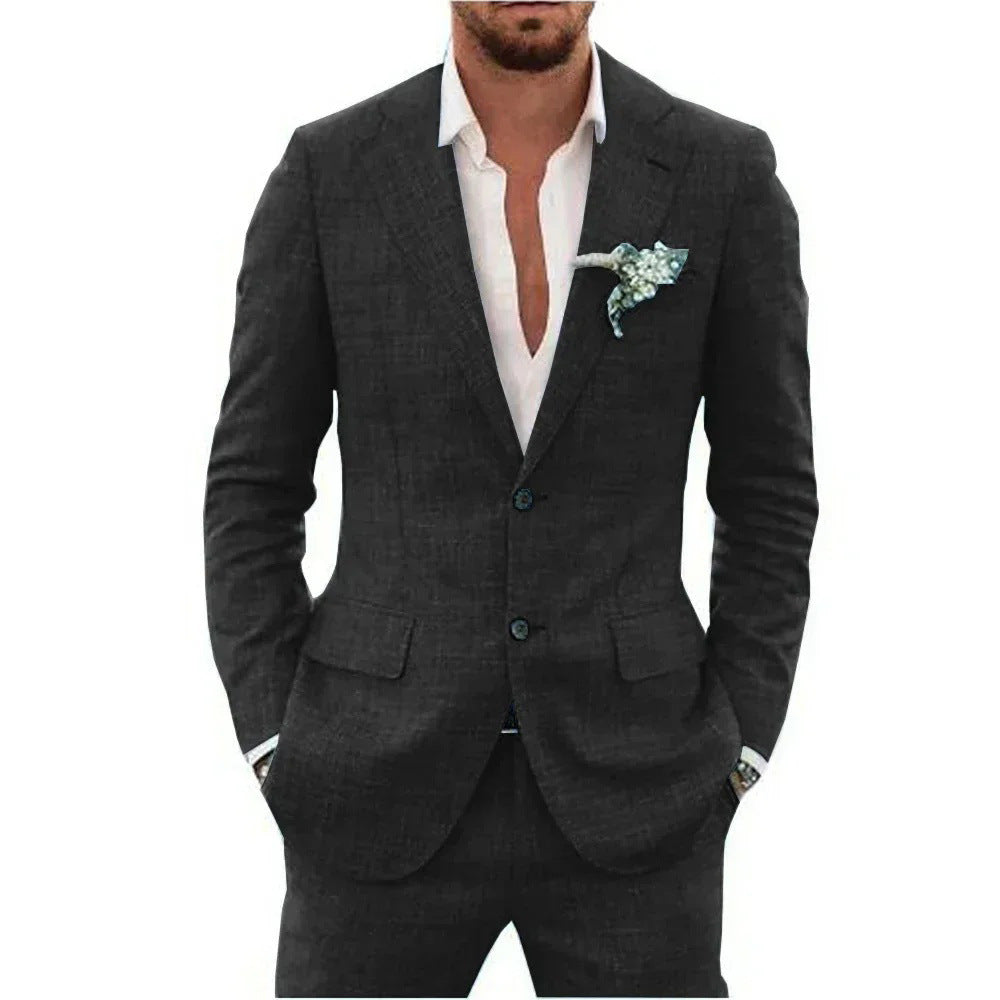 Men's Two-piece Suit Casual Daily Slim Fit