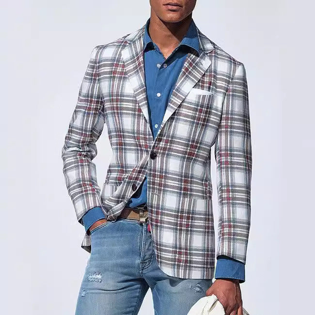 Business Casual Printing Fashionable Jacket Men