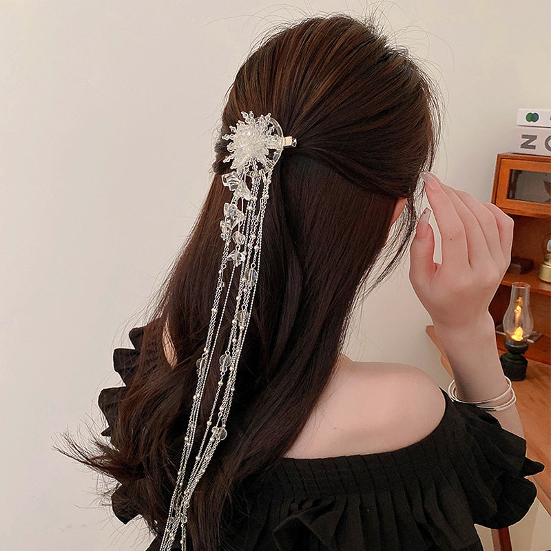 Niche High-grade Extra Long Tassel Hair Accessories For Women