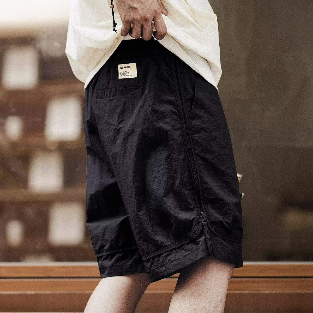 Summer Thin Trendy Brand Loose Breathable Mens Casual Cropped Pants
