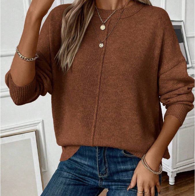 Simple Women's Knitted Sweater Pullover