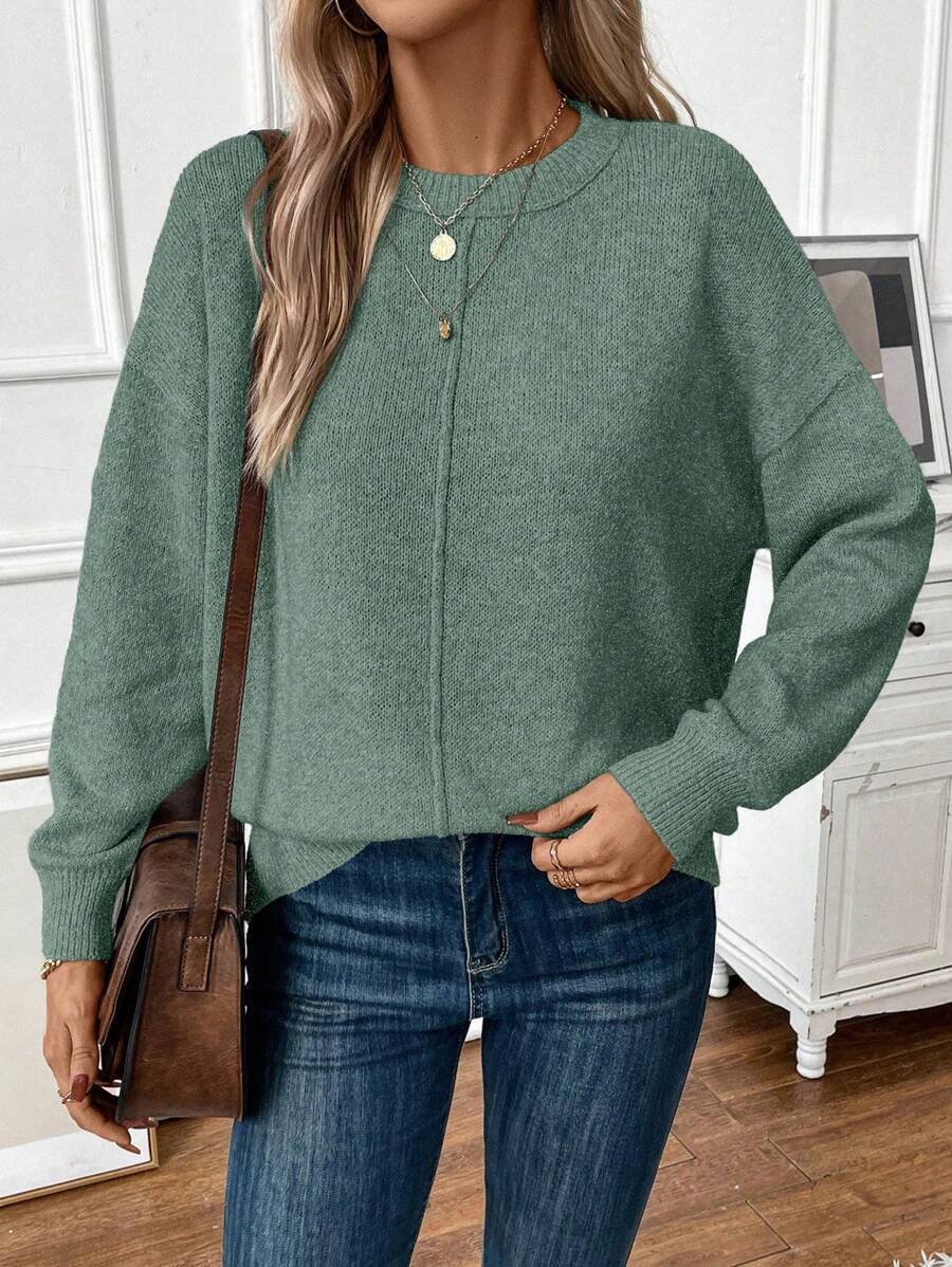 Simple Women's Knitted Sweater Pullover