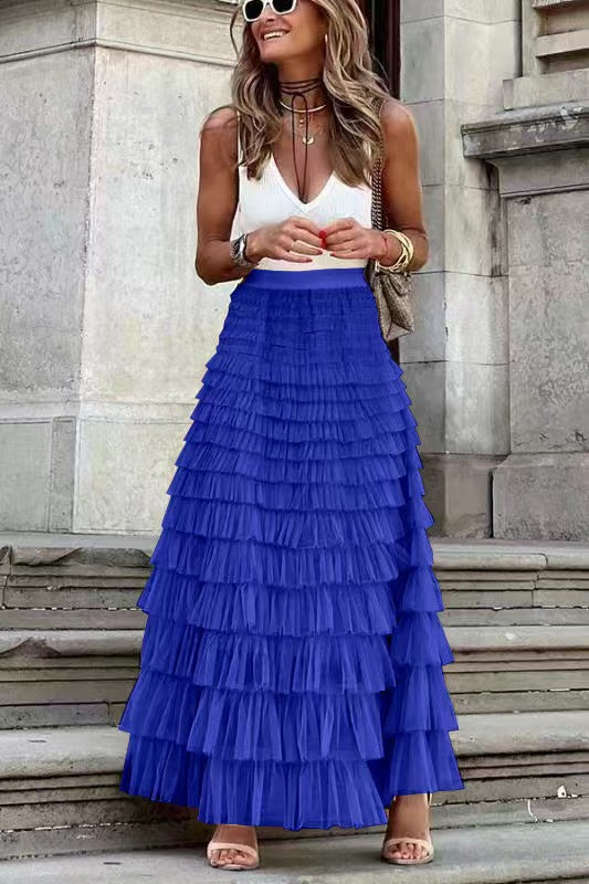 Layered Ruffles Cake Skirt Summer Fashion