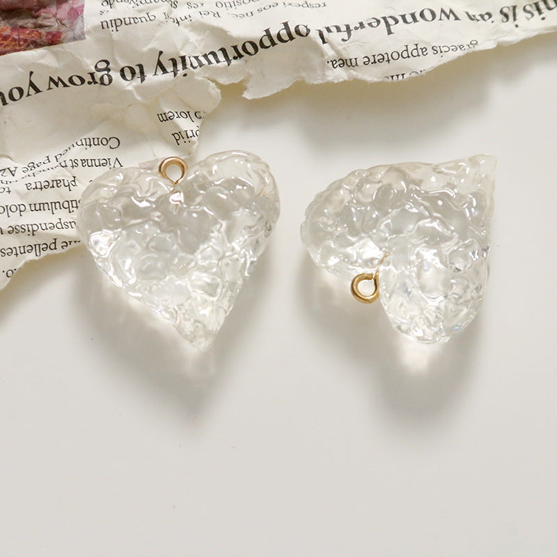 Ice Texture With Hanging Resin Accessories Diy Earrings For Women