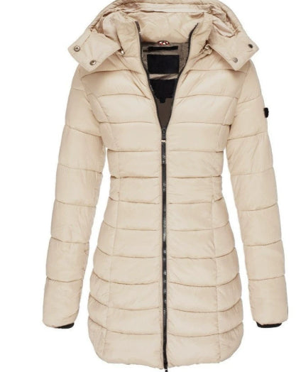 Mid-length Slim-fit Quilted Jacket