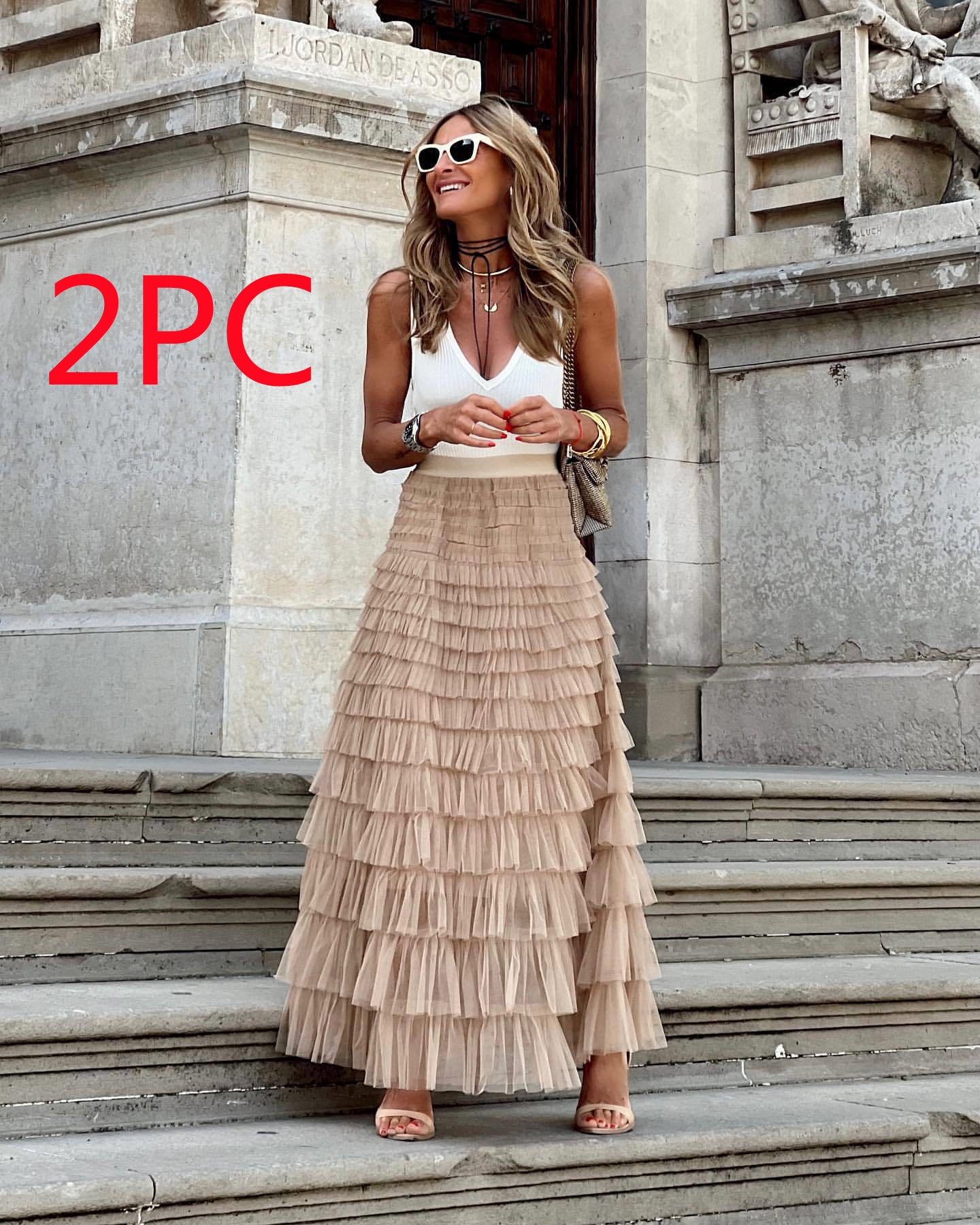 Layered Ruffles Cake Skirt Summer Fashion