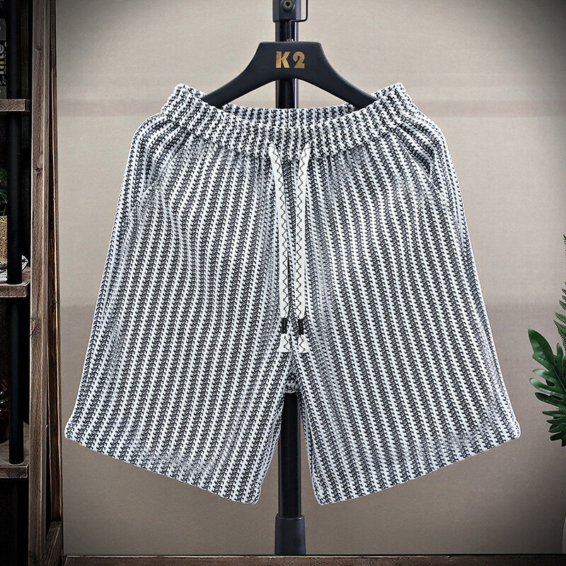 Men's Fashionable Loose-Fit Striped Versatile Shorts