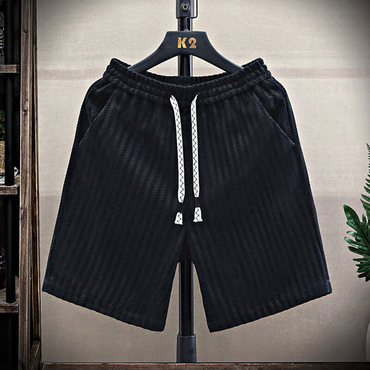 Men's Fashionable Loose-Fit Striped Versatile Shorts
