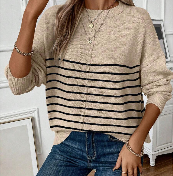 Simple Women's Knitted Sweater Pullover