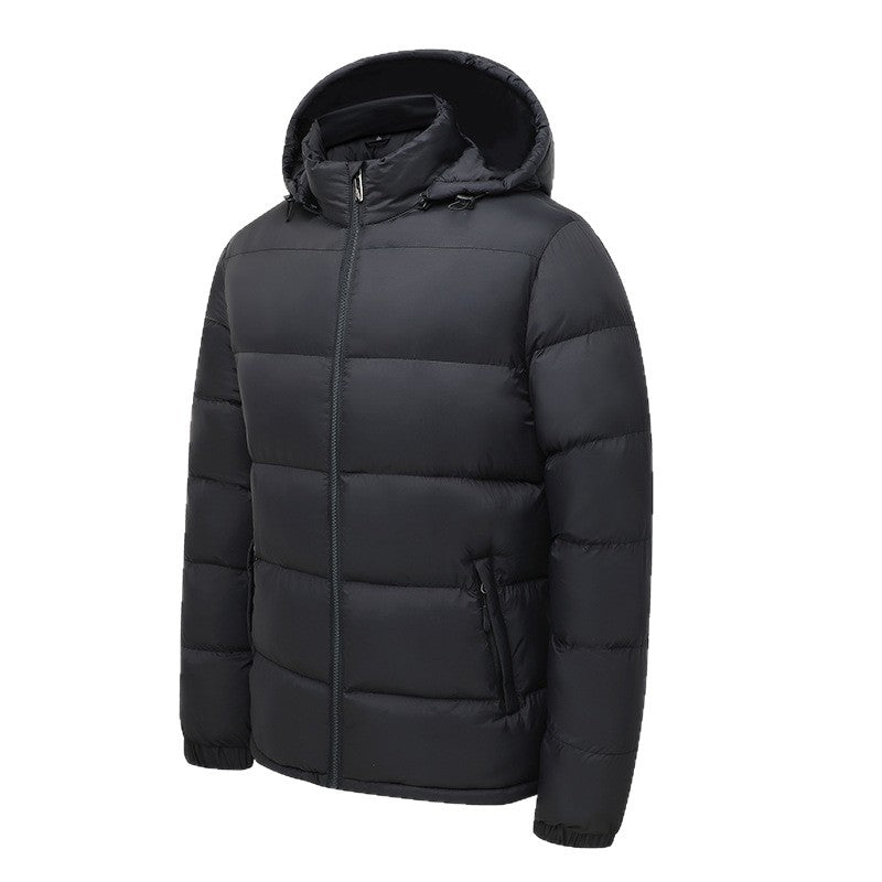 Hooded Cotton Jacket Men's Warm Quilted Jacket