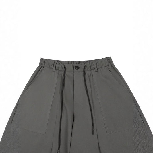 Plus-size Mens Casual Trendy Workwear Capri Pants Dress Pants