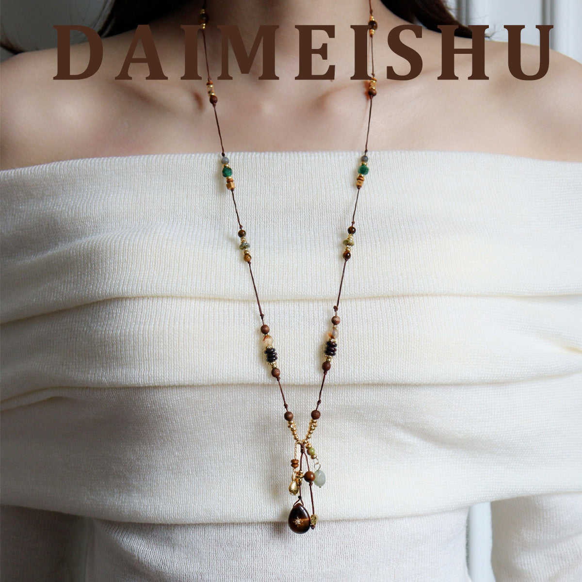 Natural Stone Agate Necklace And Bracelet Accessories For Women