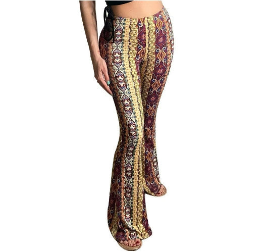 Nauwsluitende, elastische broek met print, slim fit, sexy, dameskleding