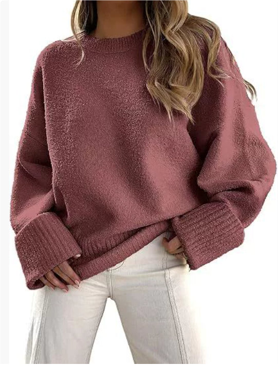 Simple Women's Knitted Sweater Pullover