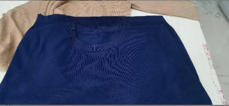 Nieuwe trui voor dames, gebreide trui met ronde hals, onderhemd