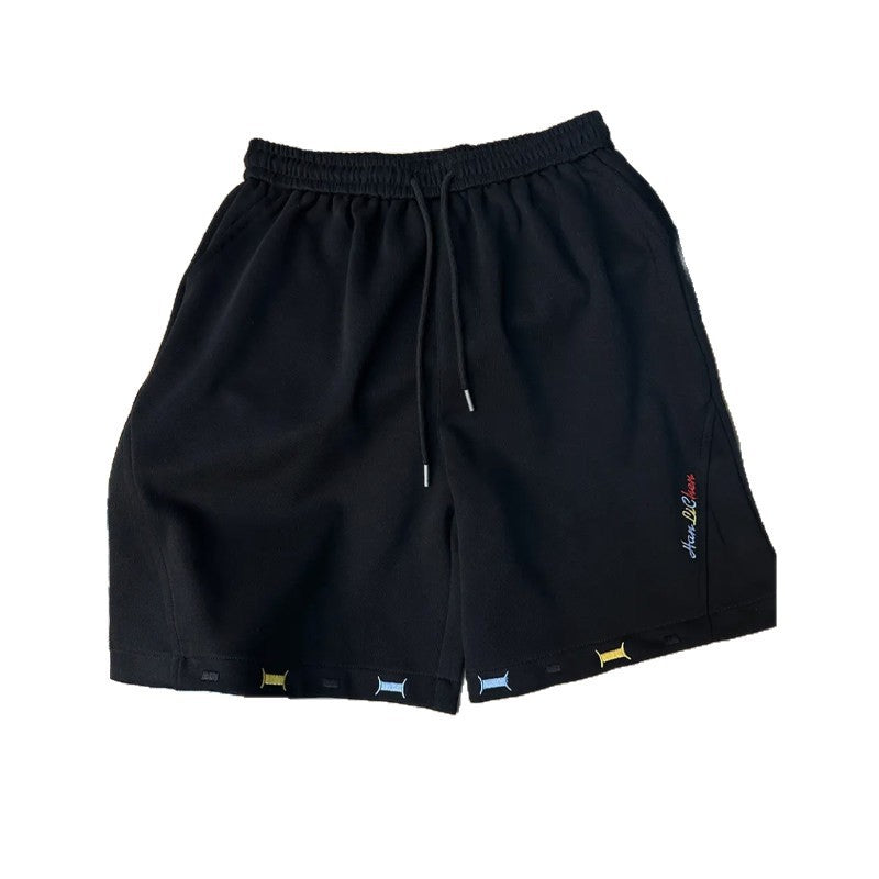 Men's Fitness Running Casual Embroidered Shorts