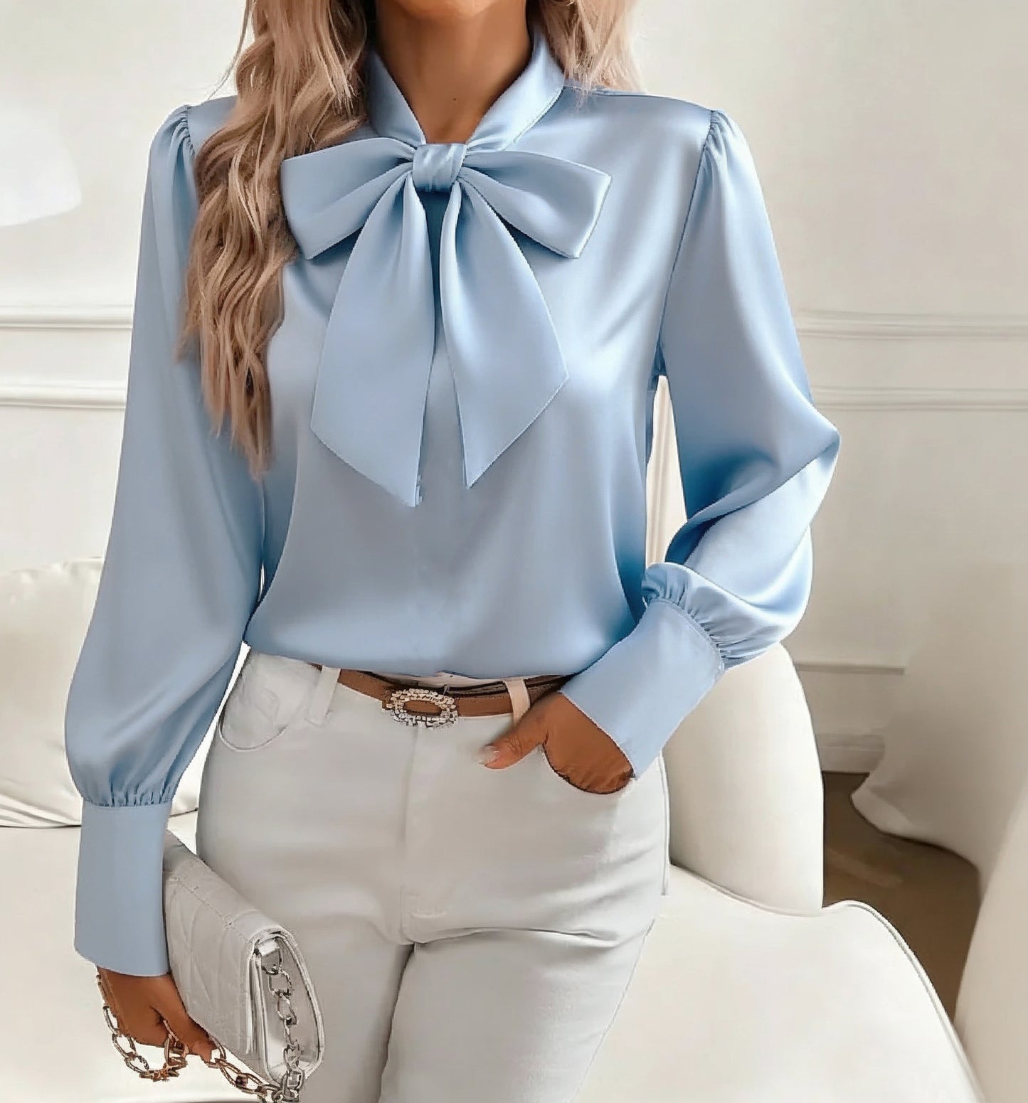 Bow-tie Blouse Women Fashion